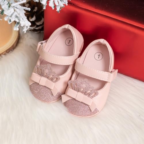 Meckior Infant Baby Girls Soft Sole Bowknot Princess Wedding Dress Mary Jane - Image 3