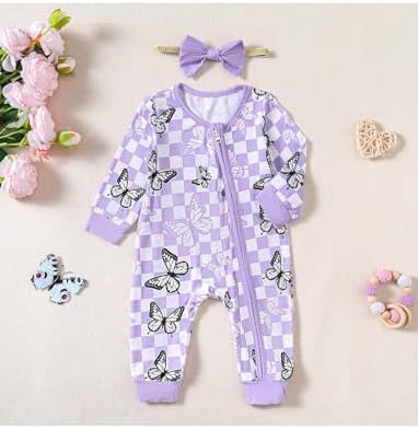 Mikrdoo Newborn Baby Girl Clothes Long Sleeve Romper - Image 3