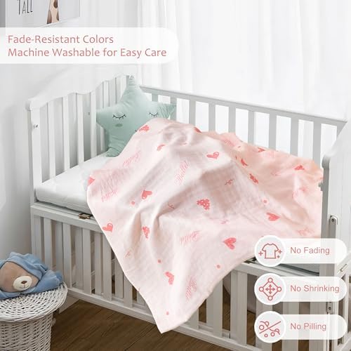 Baby Swaddle Blankets, Bamboo Muslin Receiving Blanket | 1-Pack, Lightweight & - Image 5