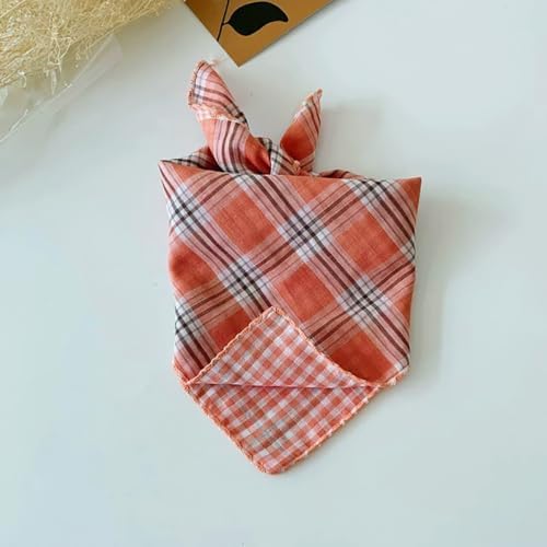 Double Layers Two Tones Dog Cotton Bandana Bibs Scarf DCB09 P&W - Image 7