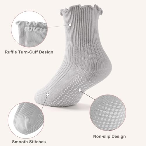 HONGTEYA 6 Pairs Toddler Ruffle Socks - Image 3