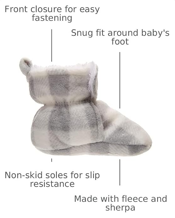 Hudson Baby Unisex Baby Cozy Fleece and Faux Sherpa Booties - Image 3