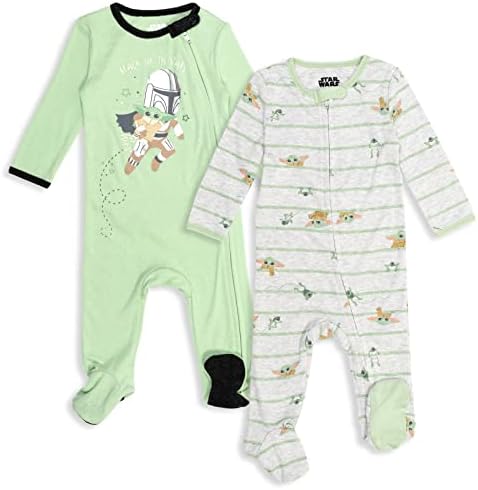 STAR WARS The Mandalorian Grogu Baby 2-Pack Footed One Piece Sleep N' Play by StarWars