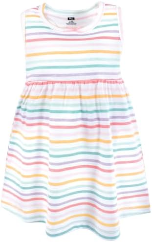 Hudson Baby Infant and Toddler Girls Cotton Dress and Cardigan Set - Image 4