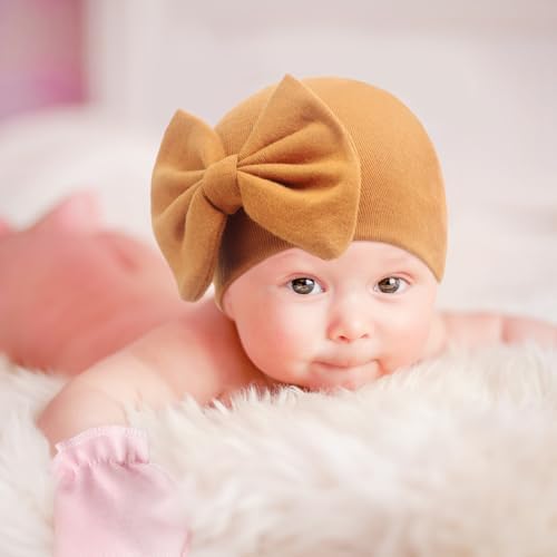 Newborn Baby Hats and Mittens Set Infant Bow Beanie Cap Toddler Gloves Newborn - Image 4