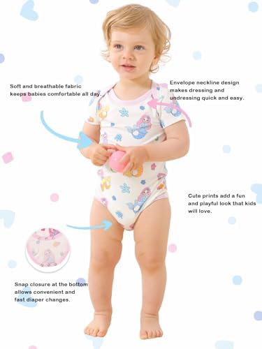 Kids Rayon of Bamboo Pajamas Set Short Sleeve Button Shorts Ages 0-24 - Image 2
