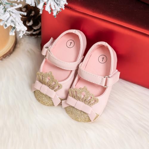 Meckior Infant Baby Girls Soft Sole Bowknot Princess Wedding Dress Mary Jane - Image 3