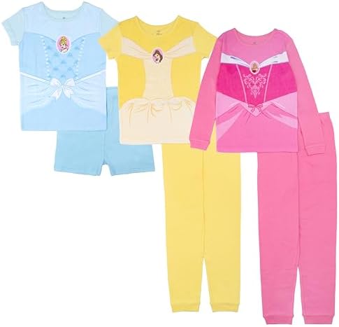 Disney Unisex Kids' 6-piece Snug-fit Cotton Matching Comfortable Pajama Set by Disney