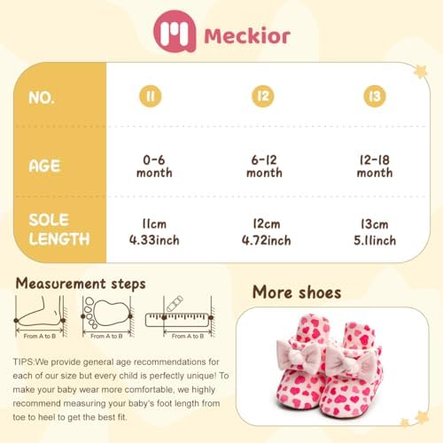 Meckior Newborn Infant Baby Girls Boys Warm Fleece Winter Booties First Walkers - Image 6
