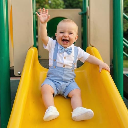 PUHHAPIEY Baby Boy Gentleman Wedding Outfit Dress Romper Suspender Pants | 0 3 - Image 3