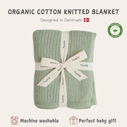 Receiving Blankets, 100% Organic Cotton Knit, Newborn Baby Swaddle | - Image 5