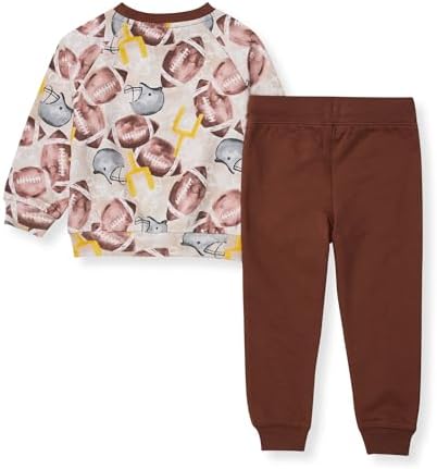 Burt's Bees Baby Boys Shirt and Pant Set, Long Sleeve Top & Bottom Outfit Bundle - Image 2