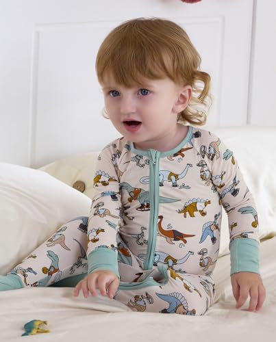 babee Reshinee Bamboo Viscose Baby Footie Pajama, Zipper Sleeper Boys Girls - Image 2