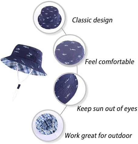 LANGZHEN Sun Protection Hat for Kids Toddler Boys Girls Wide Brim Summer - Image 5