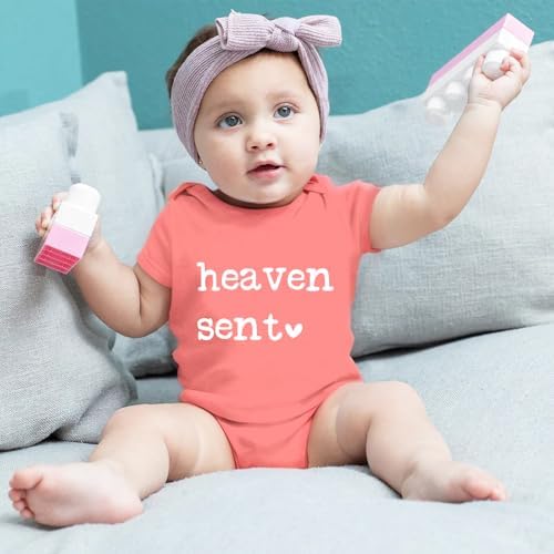 Heaven Sent Baby Bodysuit Religious Pregnancy Announcement Baby Romper Unisex - Image 2
