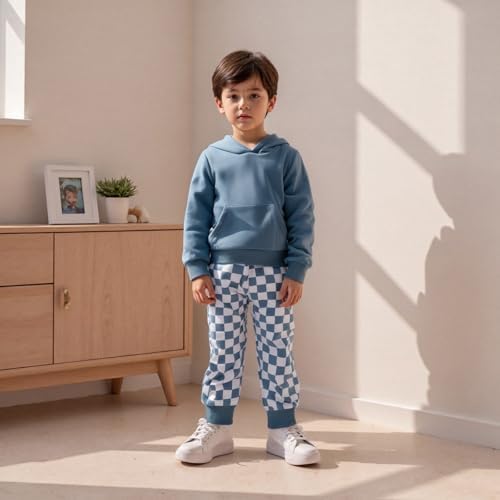 Infant Baby Boy Fall Winter Clothes Outfit Hooded Long Sweatshirt Pant Set - Image 3