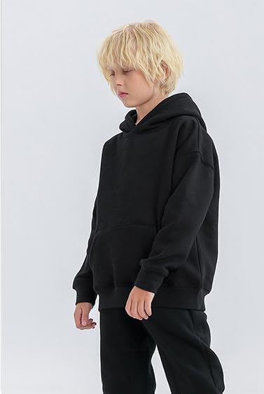 Toddler Boys Girls Sweatshirt Cotton Solid Fall Pullover Hoodie | Long Sleeve - Image 3