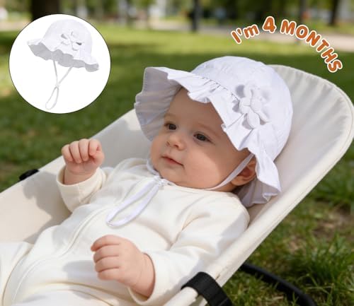 Baby Girl Wide Brim Bucket Hats - Image 3