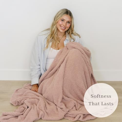 Saranoni Bamboni Oversized Blanket Soft Comfort Couch Bed Pink X-Large | Luxury - Image 6