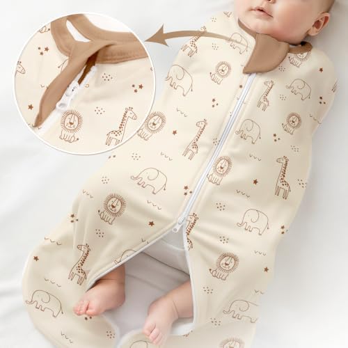 Baby Swaddle 0-2 Months, Cotton Arm-In Zipper Sleep Sack, Wearable Blankets Wrap - Image 6