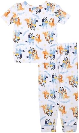 Bluey Boys' 2-piece Snug-fit Viscose Pajama Set, Soft & Cute by Bluey