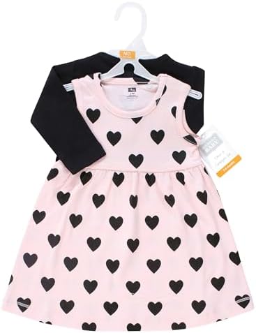 Hudson Baby Infant and Toddler Girls Cotton Dress and Cardigan Set - Image 2