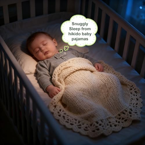 Hikido Baby Romper 100% Organic Cotton Pajamas One Piece Long Sleeve Zipper - Image 4