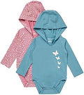 Hanes Baby Pure Comfort Long Sleeve Hoodie Bodysuits, Infant Bodysuits by Hanes