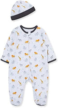 Little Me Baby Boy Clothes 2-Piece Baby Sleeper and Cap Set, 100% Cotton by LittleMeChildrensApparel