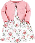 Hudson Baby Infant and Toddler Girls Cotton Dress and Cardigan Set by HudsonBaby