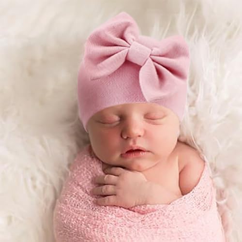Newborn Baby Hats and Mittens Set Infant Bow Beanie Cap Toddler Gloves Newborn - Image 3