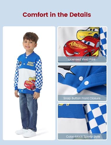 Disney Bomber Jacket Spider Man Marvel Toy Story Cars Varsity Cardigan2-13Y - Image 4