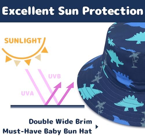 Baby Sun Hat Baby Boy Hats Toddler Hat UPF 50+ Bucket Hat - Image 5