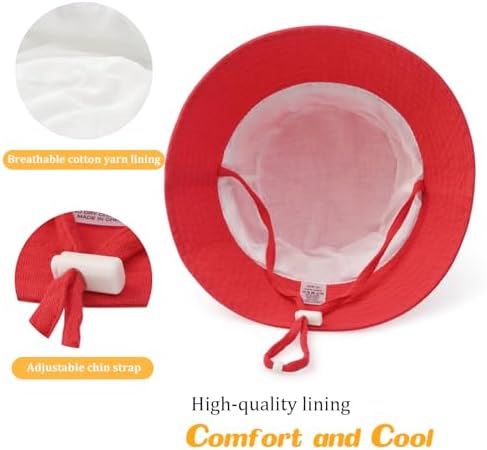 Baby Sun Hat Infant Toddler Summer Cotton Yarn Beach Bucket Hat - Image 4