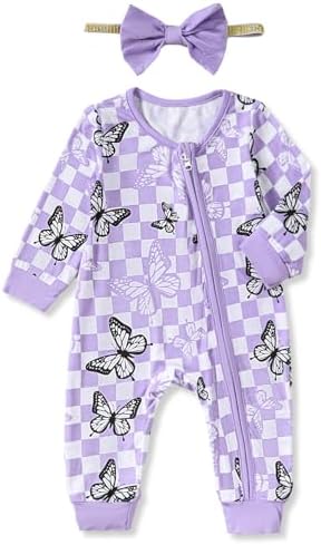 Mikrdoo Newborn Baby Girl Clothes Long Sleeve Romper by Mikrdoo