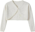 Girls Cardigan, Girls Bolero Shrug Sweater, Kids Knit Hollow Out Long Sleeve by Hvididan