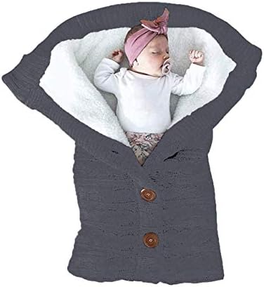 XMWEALTHY Unisex Infant Swaddle Blankets Soft Thick Fleece Knit Baby Girls Boys by XMWEALTHY