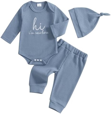 Giraropa Newborn Baby Boy Clothes Rib Knit Romper Jumpsuit Solid Sweater by Giraropa