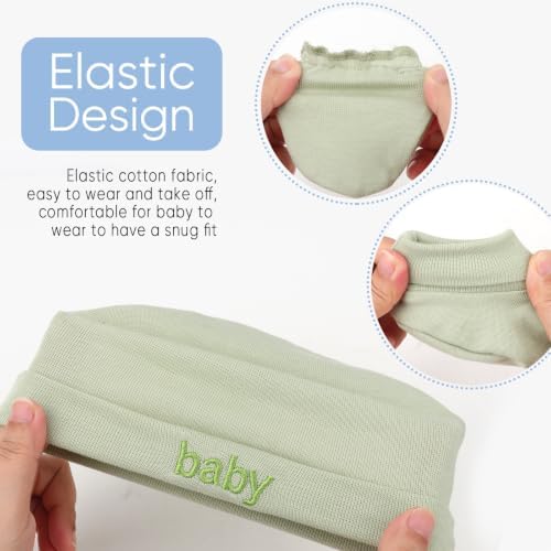 BQUBO Newborn Baby Hat Mittens Socks Set Infant Cotton Beanie Gloves Thick Warm - Image 6