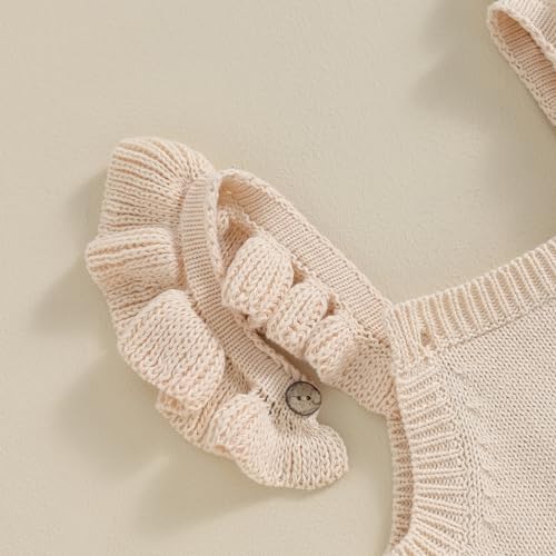 Baby Girl Summer Sleeveless Knit Sweater Romper - Image 4