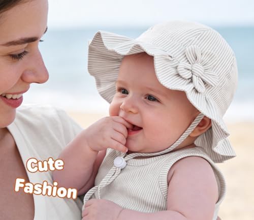 Baby Girl Wide Brim Bucket Hats - Image 2
