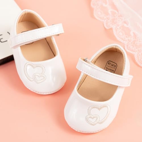 Meckior Infant Baby Girls Soft Sole Bowknot Princess Wedding Dress Mary Jane - Image 3