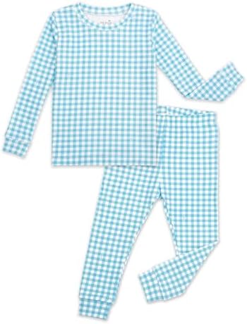 moimoln Cotton Modal Baby Toddler Pajamas Check Solid Leopard 6M-8Y by moimoln
