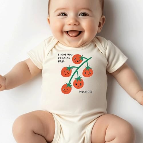 hrcfbk Infant Baby Boys Girls Bodysuit Newborn Short Sleeve Funny Letters Print - Image 2