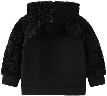 Toddler Winter Coats Baby Boys Girls Fuzzy Sherpa Fleece Jackets - Image 3