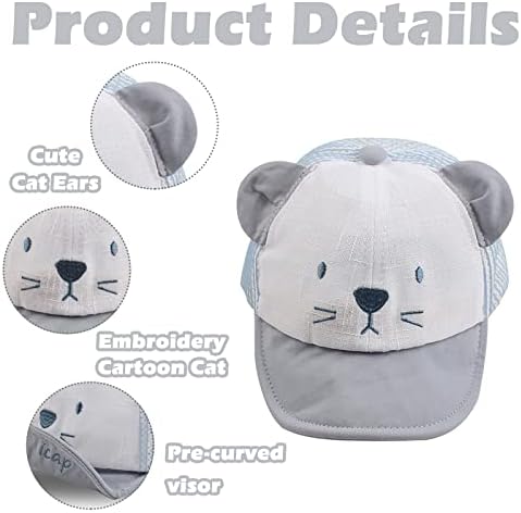 JANGANNSA Baby Duck Cap Infant Kids Sun Hat Bear Cute Cartoon Caps Spring Summer - Image 4