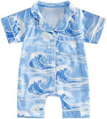 Kuriozud Baby Girl Boy Romper Pajamas Onesie Short Sleeve Button Down Pjs by Kuriozud