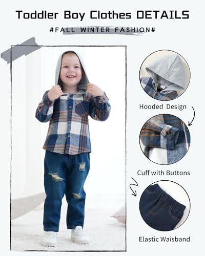 XUANHAO Baby Boy Clothes Toddler Outfits Hoodie Jeans Clothing 12 Months-5T - Image 5