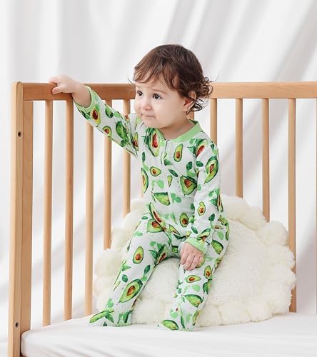 uideazone Baby Girls Footed Pajamas, Zip Sleeper - Image 3