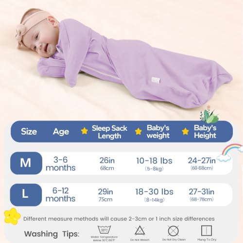 ZIGJOY Swaddle Sleep Sack 3-6 Months, 1.0 Tog Cotton Baby Swaddle Blanket - Image 5